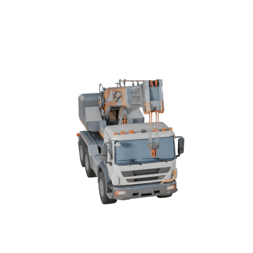 نموذج شاحنة رافعة ثلاثي الأبعاد منخفض المضلع لألعاب Unity و Unreal