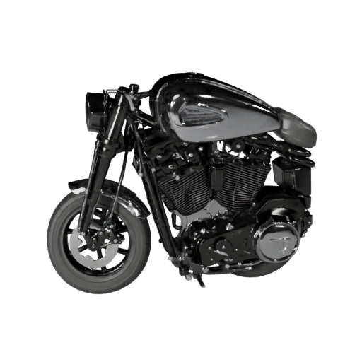 Высокополигональный круизер мотоцикл в стиле харлей 3D модель для