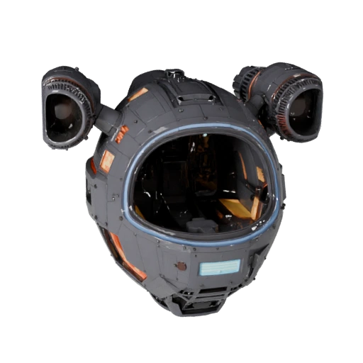 Высокополигональная капсула экипажа 3D модель для студийных рендеров