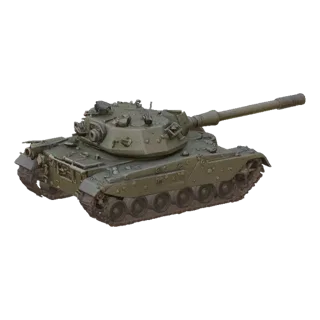 3D модель советского танка Т-72, вид сзади и сверху, на черном фоне