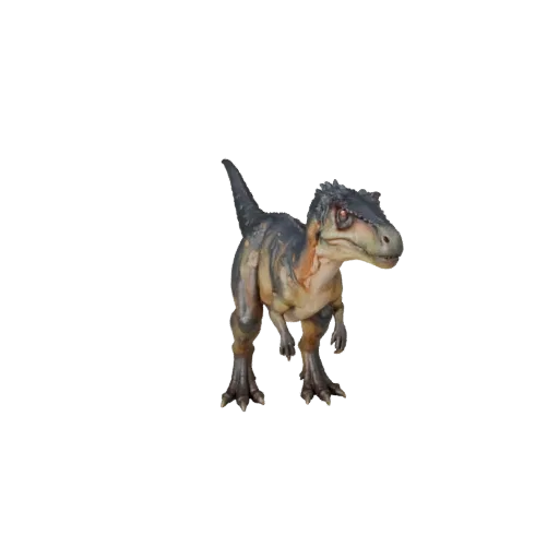 Высокополигональная 3D-модель Дилофозавра STL, изометрический вид, готовая к печати фигурка животного с костными пластинами и