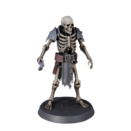 Collectible Undead Skeleton Miniature | Display Asset