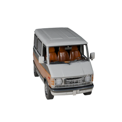 Высокополигональный ретро фургон 3D модель для студийных рендеров PBR актив