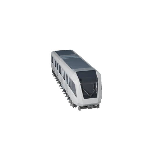 Низкополигональный футуристический монорельс 3D модель для Unity и Unreal