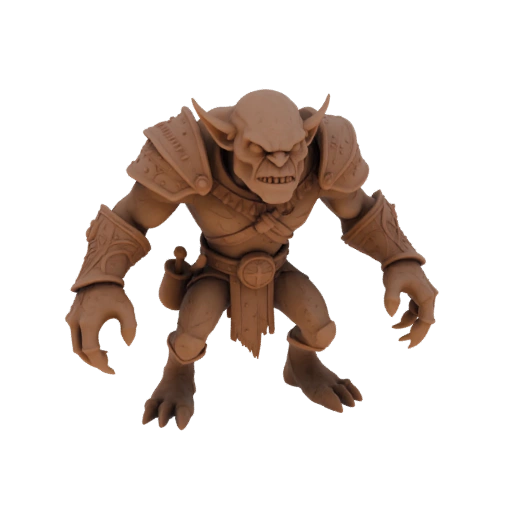 Фэнтези прожорливый гоблин лучник миниатюра STL