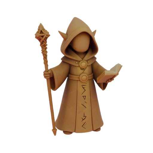 Фэнтези Эльф Волшебник Миниатюра STL - Стелс