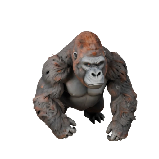 Высокополигональная 3D модель гориллы - Детальный STL-ресурс для печати