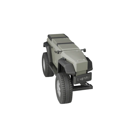 Высокополигональный внедорожник с парящим эффектом 3D модель для студийных рендеров - PBR