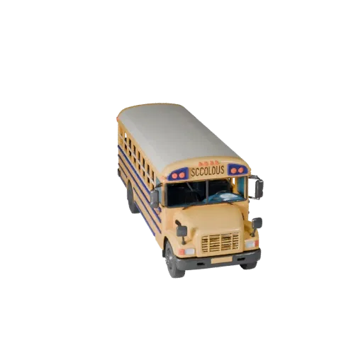 3D модель школьного автобуса для Blender и игр - Реалистичный PBR