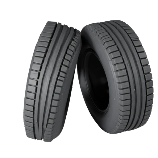 Низкополигональная 3D модель автомобильной шины для Unity и Unreal PBR Asset