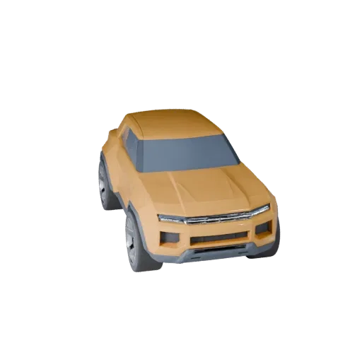 Высокополигональный концепт-кар 3D модель для студийных рендеров - PBR