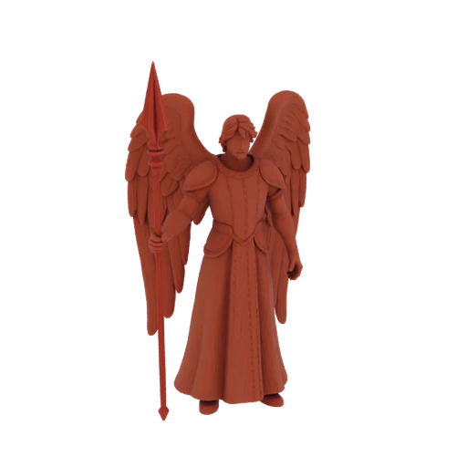 Фэнтези миниатюра ангела-стража STL - Стоячая
