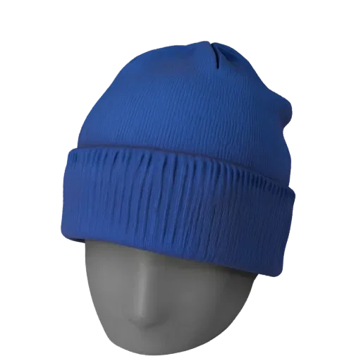 Высокополигональная 3D-модель Formal Beanie, студийный рендер крупным планом, показывающий ткань, силуэт головного убора.