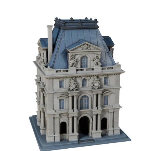 Louvre Pyramide 3D Modell für Blender - Render Asset