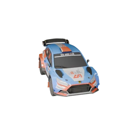Готовый к игре раллийный автомобиль 3D-модель для использования в реальном времени PBR-ресурс