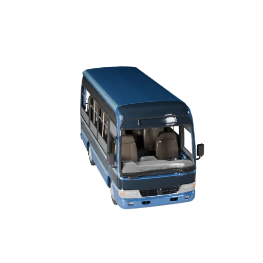 3D модель микроавтобуса для Blender и игр - PBR ассет