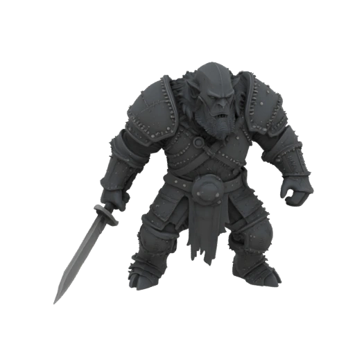 Средневековый Гоблин Берсерк Миниатюра STL