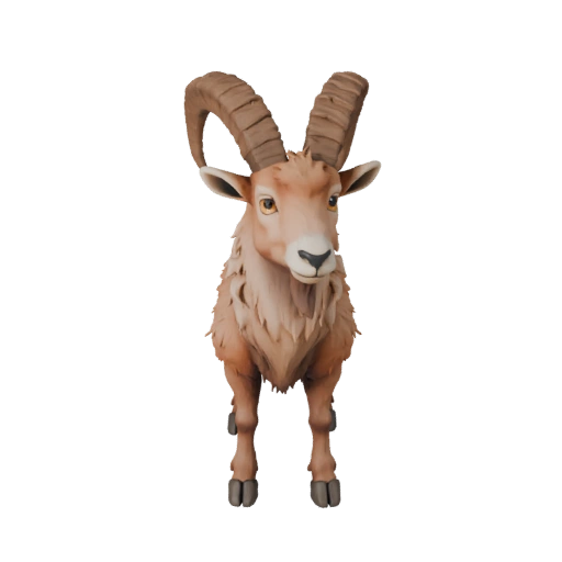 Мультяшный горный козел 3D модель - Стилизованный ассет для анимации | Бесплатно