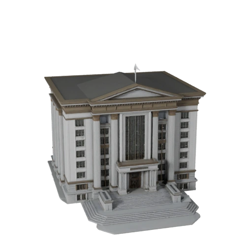 High Poly Courthouse 3D Model for Archviz for Architecture
