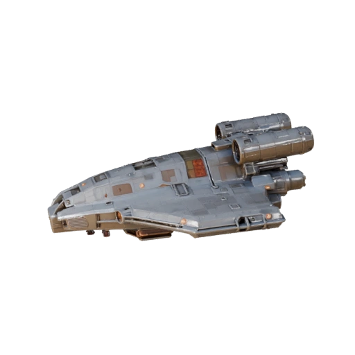 Грузовой корабль дальнего космоса 3D модель для Unity - Низкополигональная игра