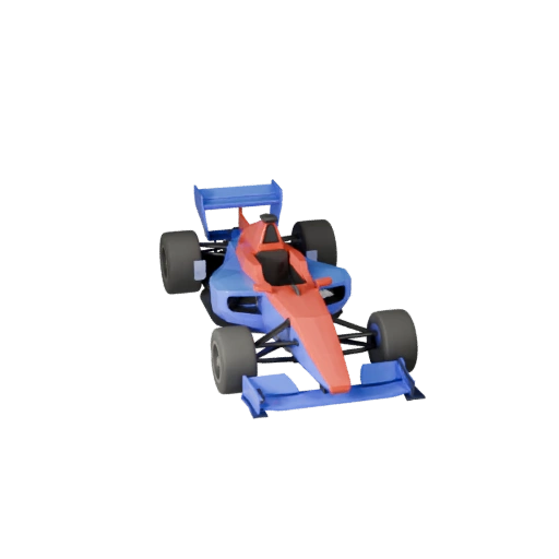 Низкополигональный гоночный болид 3D модель для игр Unity и Unreal (Legacy)