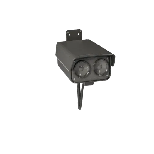 Общедоступная портативная радиостанция Реалистичная 3D-модель, трехчетвертной студийный рендер, показывающий пластиковый корп