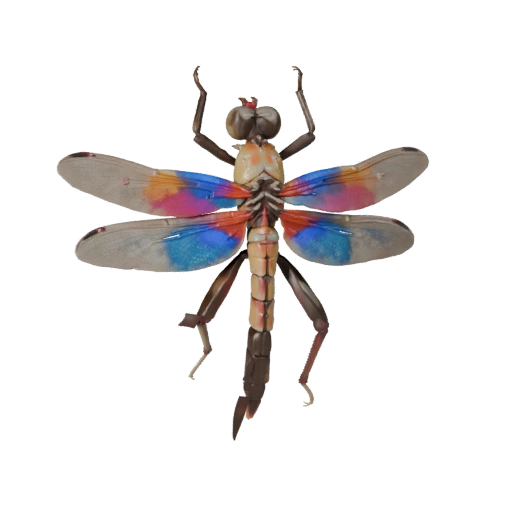 Реалистичная 3D модель стрекозы - rigged PBR ассет для игр | PBR