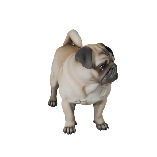 Модель мопса собаки для Blender - PBR ресурс с текстурами | PBR
