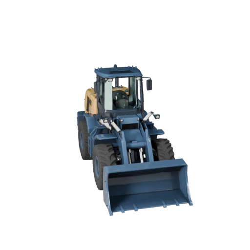 Фронтальный погрузчик 3D модель для Unity - Низкополигональный игровой ассет