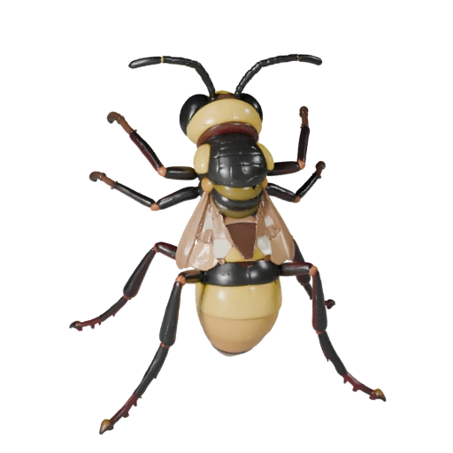 3D модель осы для Blender - PBR ресурс с текстурами | Бесплатно