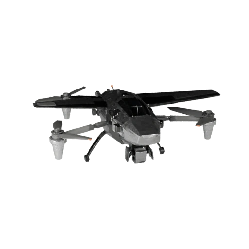Низкополигональный беспилотный летательный аппарат самолетного типа 3D модель для Unity и Unreal