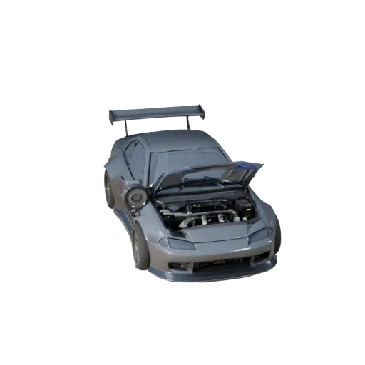 Высокополигональный дрифт кар 3D модель для студийных рендеров PBR