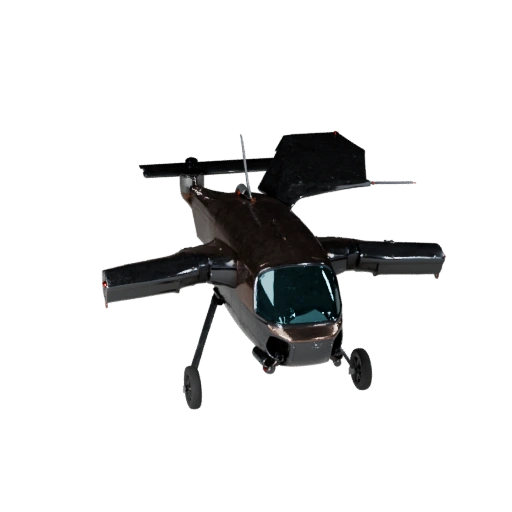 Высокополигональный беспилотный летательный аппарат самолетного типа 3D модель для студийных рендеров