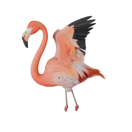 Реалистичный 3D фламинго - rigged PBR ассет для игр | PBR