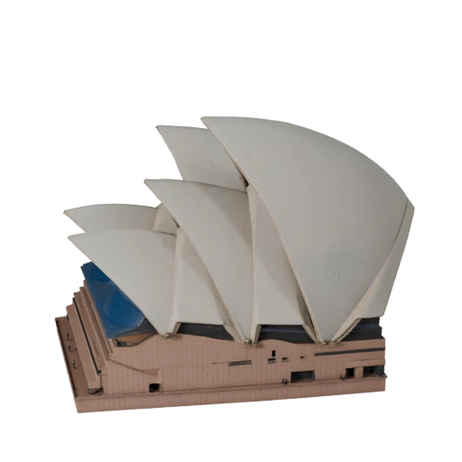 Стилизованный 3D-модель Сиднейского оперного театра - Игровой ассет в реальном времени