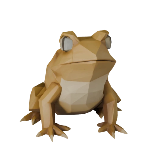 Низкополигональная 3D модель жабы - Игровой ассет для Unity с FBX | PBR