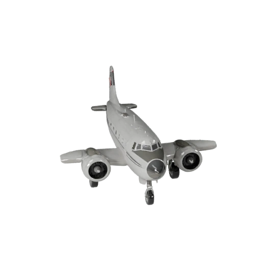 Винтажный авиалайнер 3D модель для Blender - Реалистичный PBR