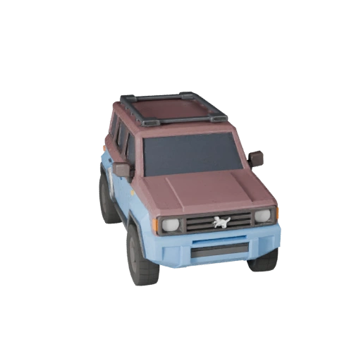 Высокополигональная 3D модель внедорожника для приключений для студийных рендеров (Legacy)