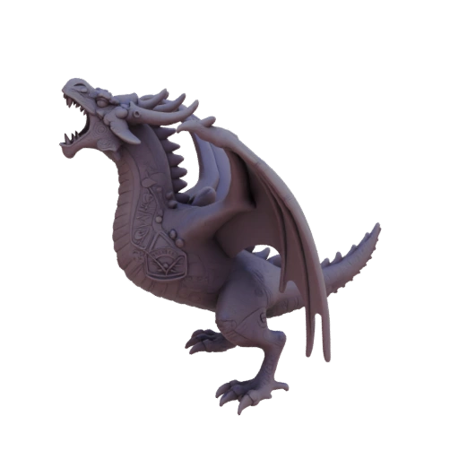 Фэнтези Древний Дракон Босс Миниатюра STL - Воющий