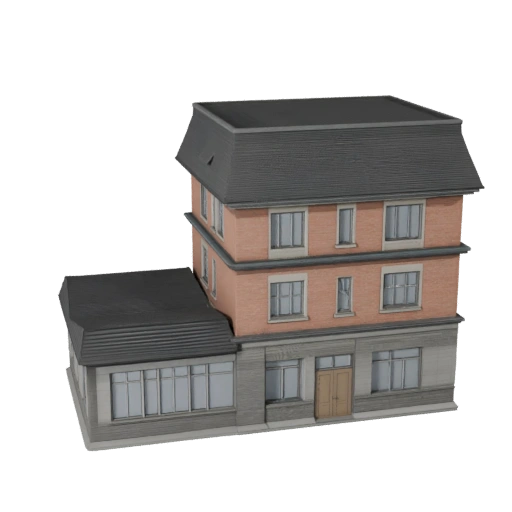 Высокополигональная 3D модель ранчо для архитектурной визуализации