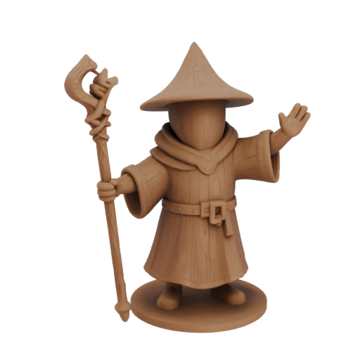 Средневековый волшебник миниатюра STL - Победа