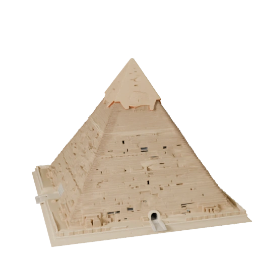 Стилизованная пирамида Гизы 3D модель - Игровой ресурс для архитектуры