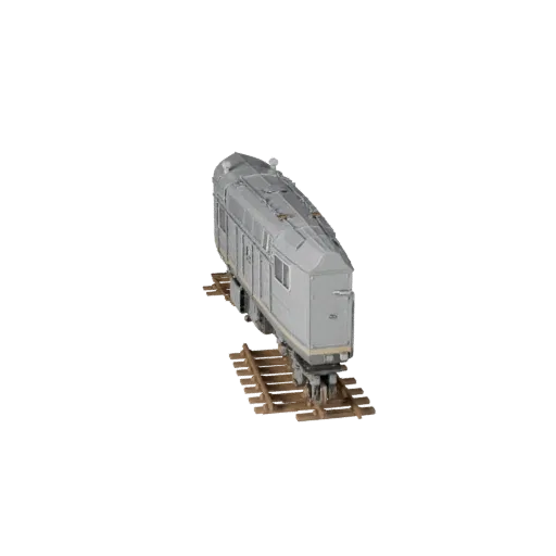 3D-модель дизельного локомотива, вид из игрового окна в три четверти, готовый для Unreal Engine актив транспортного средства