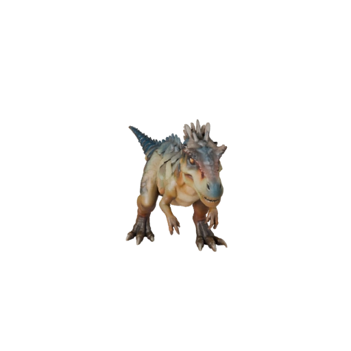 Мультяшный Компсогнат 3D Модель - Стилизованный Ассет для Анимации