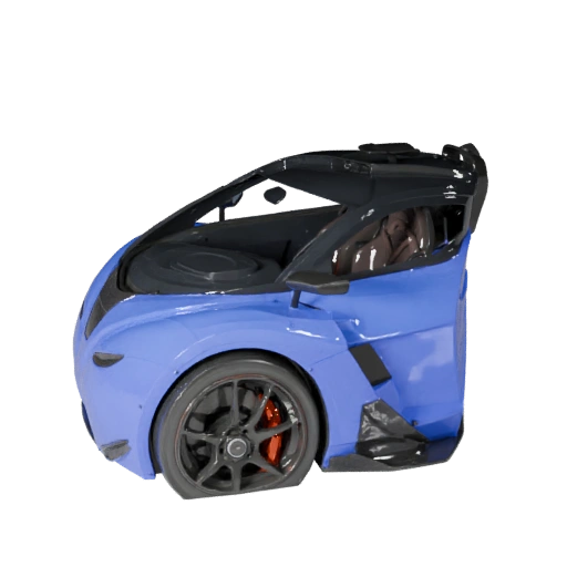 Высокополигональный 3D-модель гоночного болида для студийных рендеров - PBR