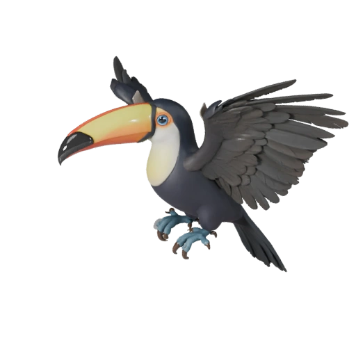 3D модель тукана для Unity - Готовый игровой ассет, FBX | Бесплатно