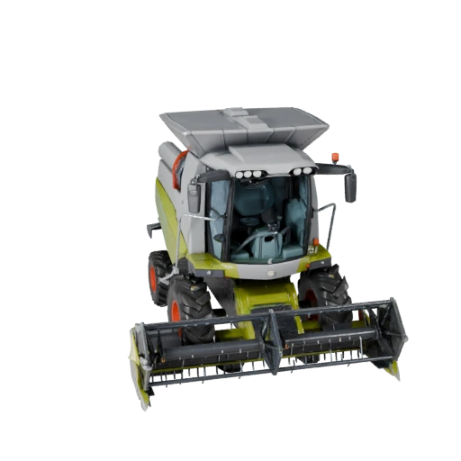 3D модель комбайна для Blender и игр - PBR