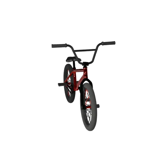 3D-модель BMX-велосипеда, вид в игровом окне в три четверти, готовый для Unreal Engine актив транспортного средства с балансо