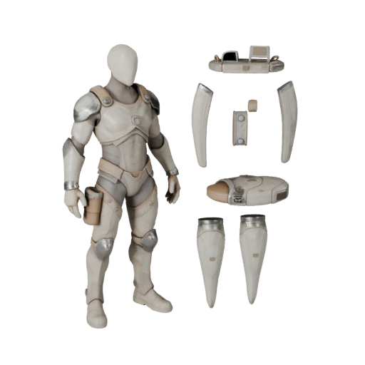 Постапокалиптическая модель персонажа - с ригом