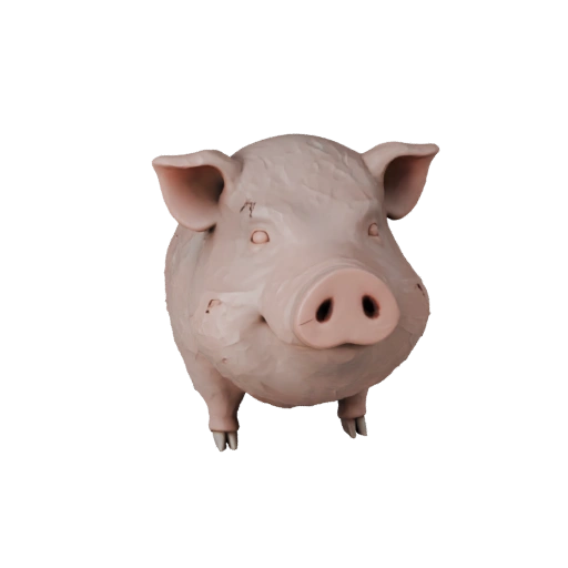 Высокополигональная 3D модель свиньи - Детальный STL-ресурс для печати | PBR